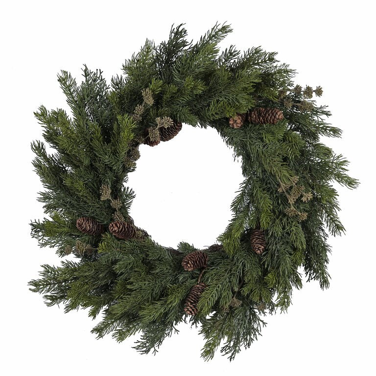 Falskt krans med vintergrønt